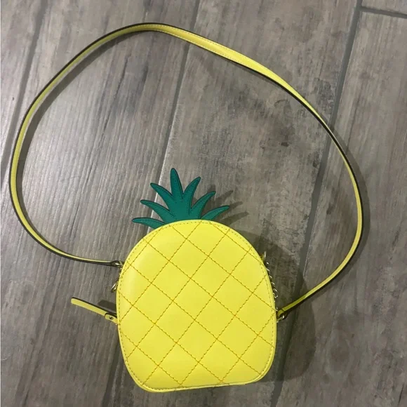 kate spade Yellow Pineapple Crossbody with Teal Top - Picture 2 of 3